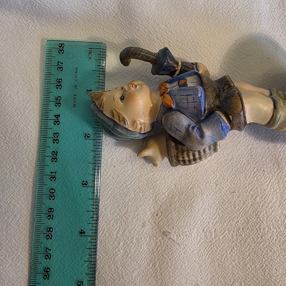 Vintage Goebel Hummel Home From The Market Figurine Boy Basket Pig TMK 3 RARE